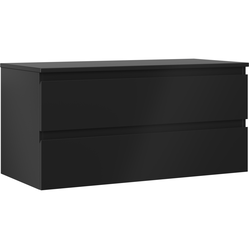 Mexen Orio dulap baie sub chiuvetă 100 cm cu blat, 2 sertare, negru mat - 91A10-10047-2-BFFC71
