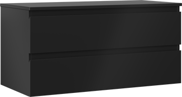 Mexen Orio dulap baie sub chiuvetă 100 cm cu blat, 2 sertare, negru mat - 91A10-10047-2-BFFC71