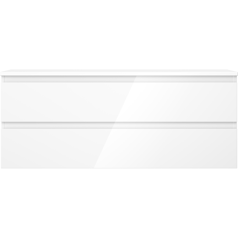 Mexen Orio dulap baie sub chiuvetă 120 cm cu blat, 2 sertare, alb lucios - 91A10-12047-2-BFFC00