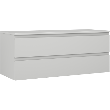 Mexen Orio 120 cm-es fürdőszobai mosdószekrény munkalappal, 2 fiók, szürke matt - 91A10-12047-2-BFFC62