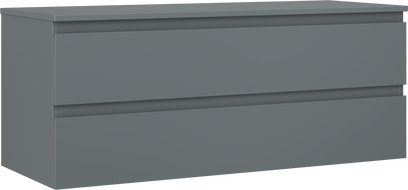 Mexen Orio fürdőszobai szekrény mosdó alá 120 cm munkalappal, 2 fiók, matt grafit - 91A10-12047-2-BFFC66