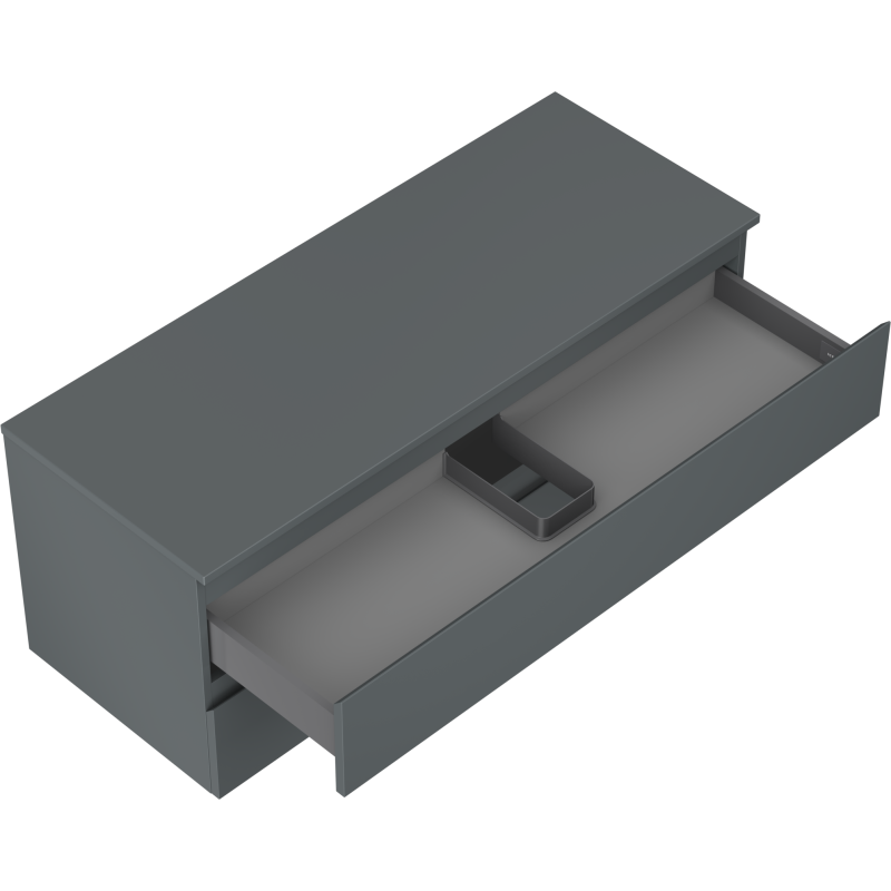 Mexen Orio dulap baie sub chiuvetă 120 cm cu blat, 2 sertare, grafit mat - 91A10-12047-2-BFFC66