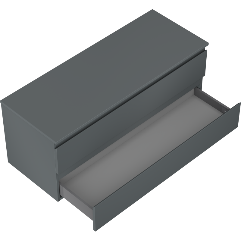 Mexen Orio dulap baie sub chiuvetă 120 cm cu blat, 2 sertare, grafit mat - 91A10-12047-2-BFFC66