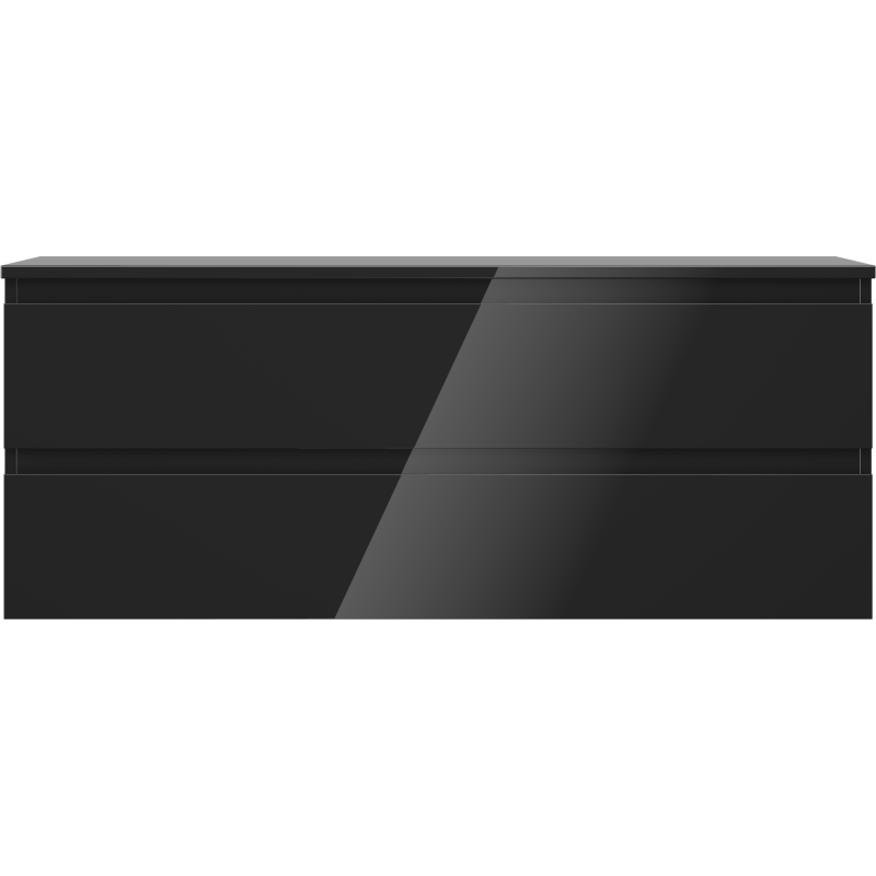 Mexen Orio dulap baie sub lavoar 120 cm cu blat, 2 sertare, negru lucios - 91A10-12047-2-BFFC70