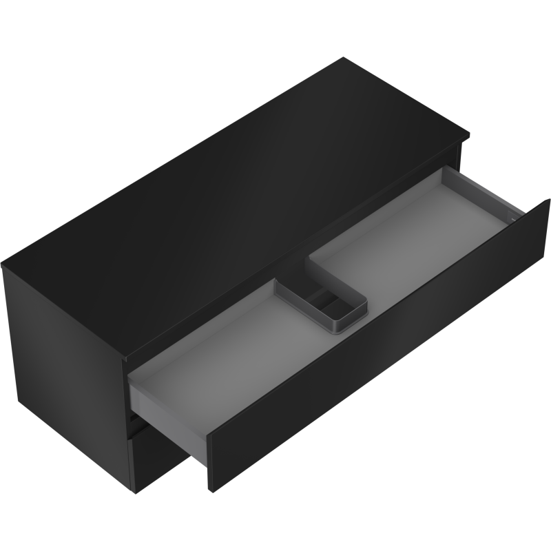 Mexen Orio dulap de baie pentru lavoar 120 cm cu blat, 2 sertare, negru mat - 91A10-12047-2-BFFC71