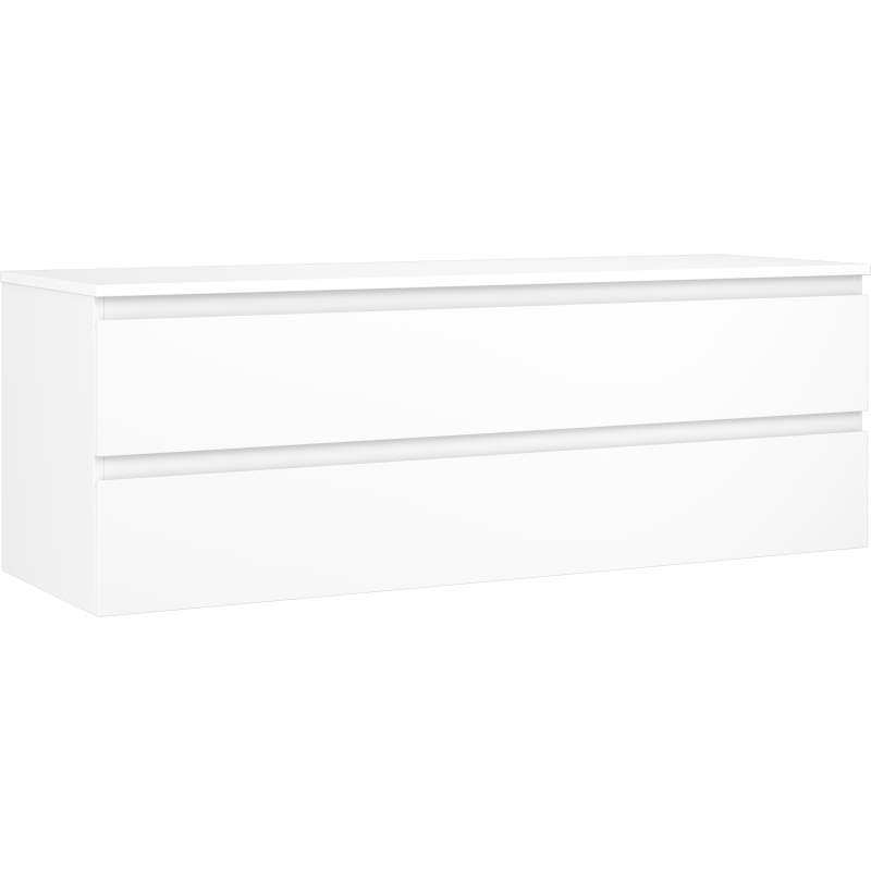 Mexen Orio dulap baie pentru chiuvetă 140 cm cu blat, 2 sertare, alb mat - 91A10-14047-2-BFFC01