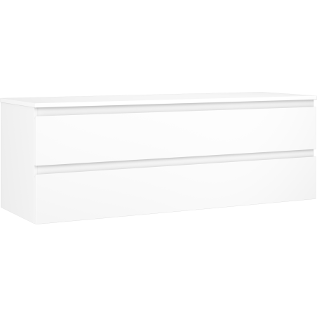 Mexen Orio fürdőszobai szekrény mosdó alatti, 140 cm-es, munkalappal, 2 fiók, fehér matt - 91A10-14047-2-BFFC01