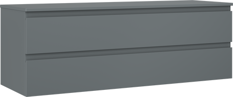 Mexen Orio dulap baie pentru lavoar 140 cm cu blat, 2 sertare, grafit mat - 91A10-14047-2-BFFC66