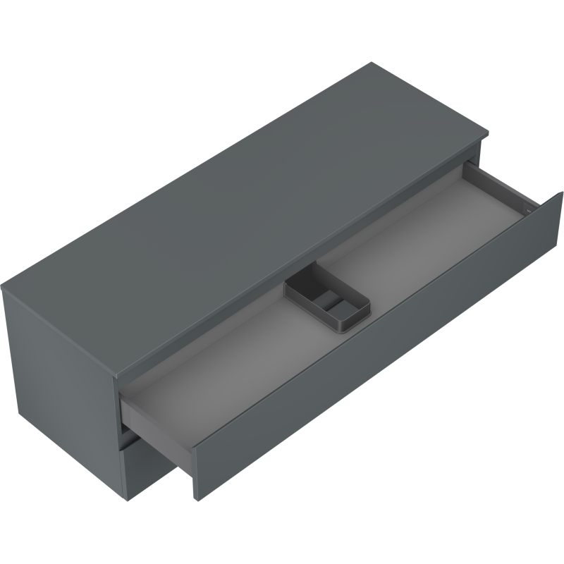 Mexen Orio dulap baie sub chiuvetă 140 cm cu blat, 2 sertare, grafit mat - 91A10-14047-2-BFFC66