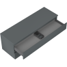 Mexen Orio dulap baie pentru lavoar 140 cm cu blat, 2 sertare, grafit mat - 91A10-14047-2-BFFC66