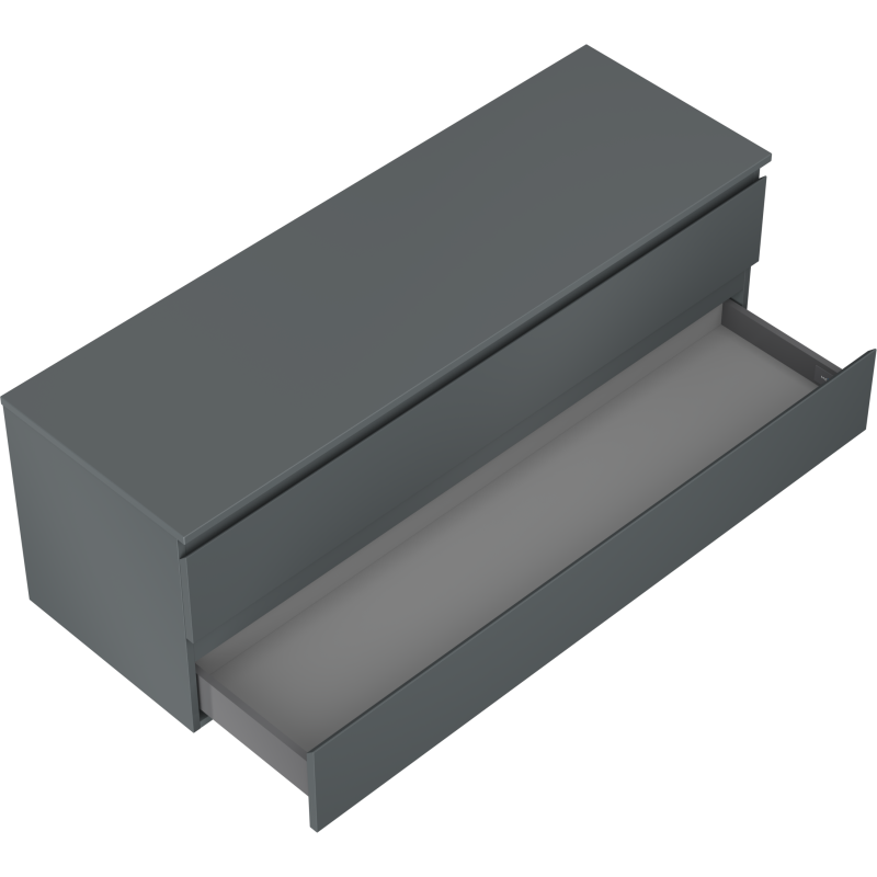 Mexen Orio dulap baie sub chiuvetă 140 cm cu blat, 2 sertare, grafit mat - 91A10-14047-2-BFFC66