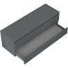 Mexen Orio dulap baie pentru lavoar 140 cm cu blat, 2 sertare, grafit mat - 91A10-14047-2-BFFC66