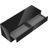 Mexen Orio dulap de baie sublavoar 140 cm cu blat, 2 sertare, negru lucios - 91A10-14047-2-BFFC70