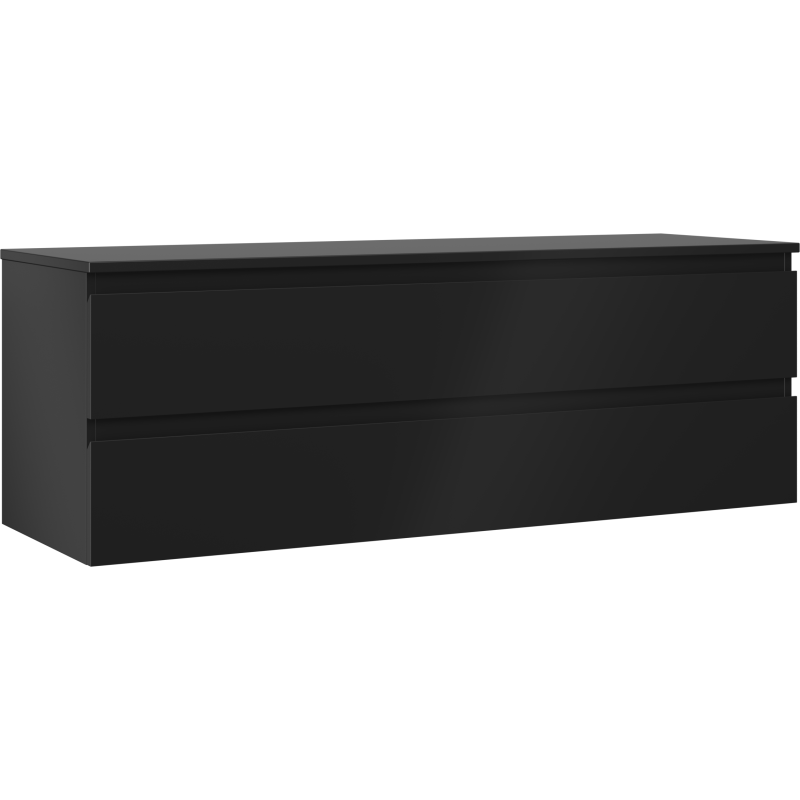 Mexen Orio dulap baie sub lavoar 140 cm cu blat, 2 sertare, negru mat - 91A10-14047-2-BFFC71