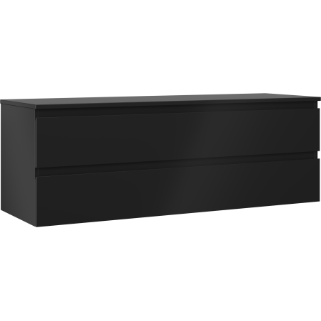 Mexen Orio dulap baie sub lavoar 140 cm cu blat, 2 sertare, negru mat - 91A10-14047-2-BFFC71