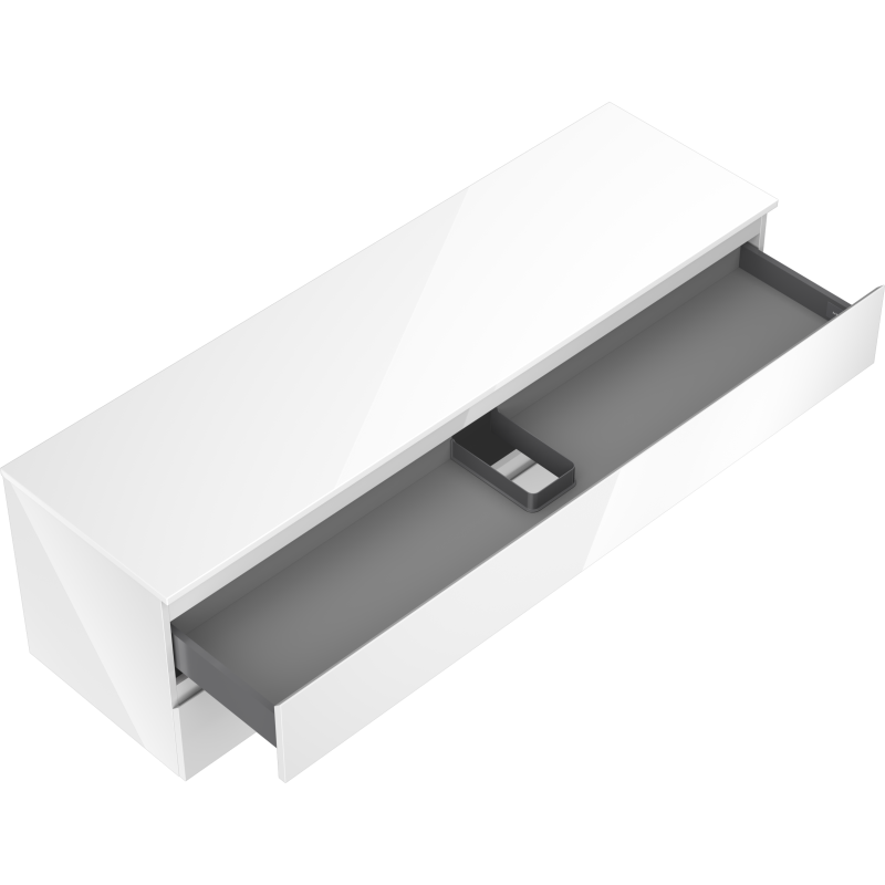 Mexen Orio dulap baie sub chiuvetă 160 cm cu blat, 2 sertare, alb lucios - 91A10-16047-2-BFFC00