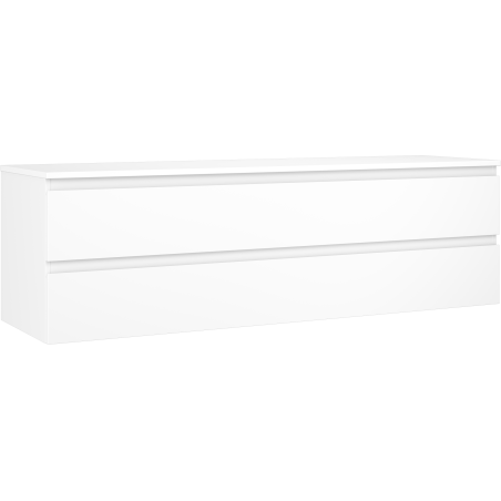 Mexen Orio fürdőszobai mosdószekrény 160 cm munkalappal, 2 fiók, fehér matt - 91A10-16047-2-BFFC01