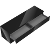 Mexen Orio dulap baie suspendat 160 cm cu blat, 2 sertare, negru lucios - 91A10-16047-2-BFFC70