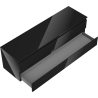 Mexen Orio dulap baie suspendat 160 cm cu blat, 2 sertare, negru lucios - 91A10-16047-2-BFFC70