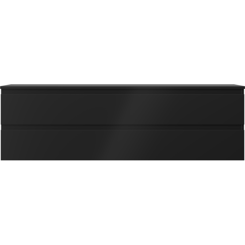 Mexen Orio dulap baie sub chiuvetă 160 cm cu blat, 2 sertare, negru mat - 91A10-16047-2-BFFC71