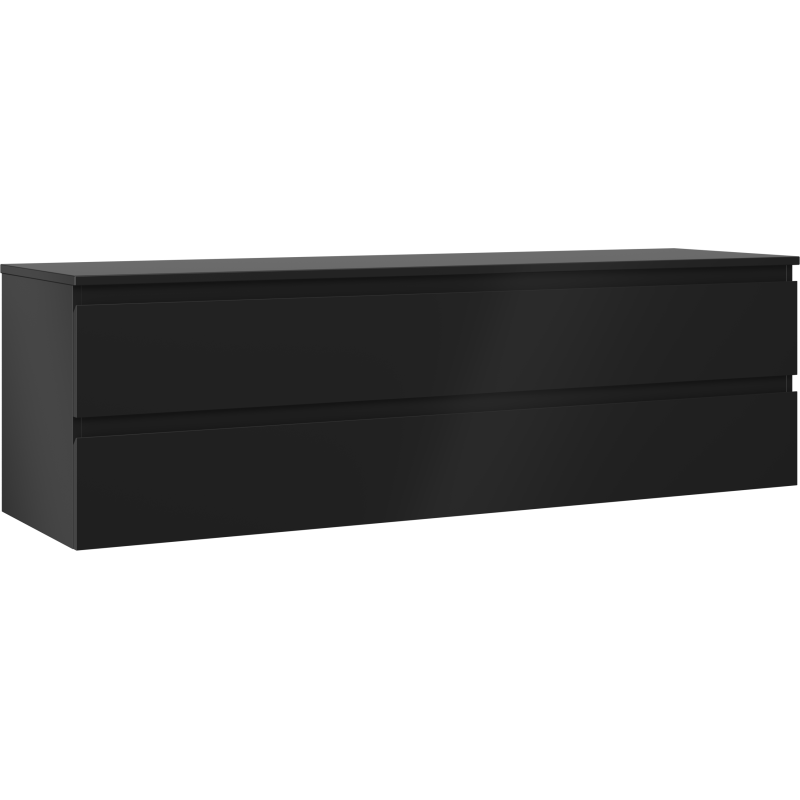 Mexen Orio dulap baie sub chiuvetă 160 cm cu blat, 2 sertare, negru mat - 91A10-16047-2-BFFC71