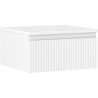 Mexen Rivel dulap baie sub lavoar 50 cm cu blat, 1 sertar, canelat, alb mat - 91A20-05023-1-BFC01
