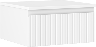 Mexen Rivel dulap baie sub chiuvetă 50 cm cu blat, 1 sertar, canelat, alb mat - 91A20-05023-1-BFC01