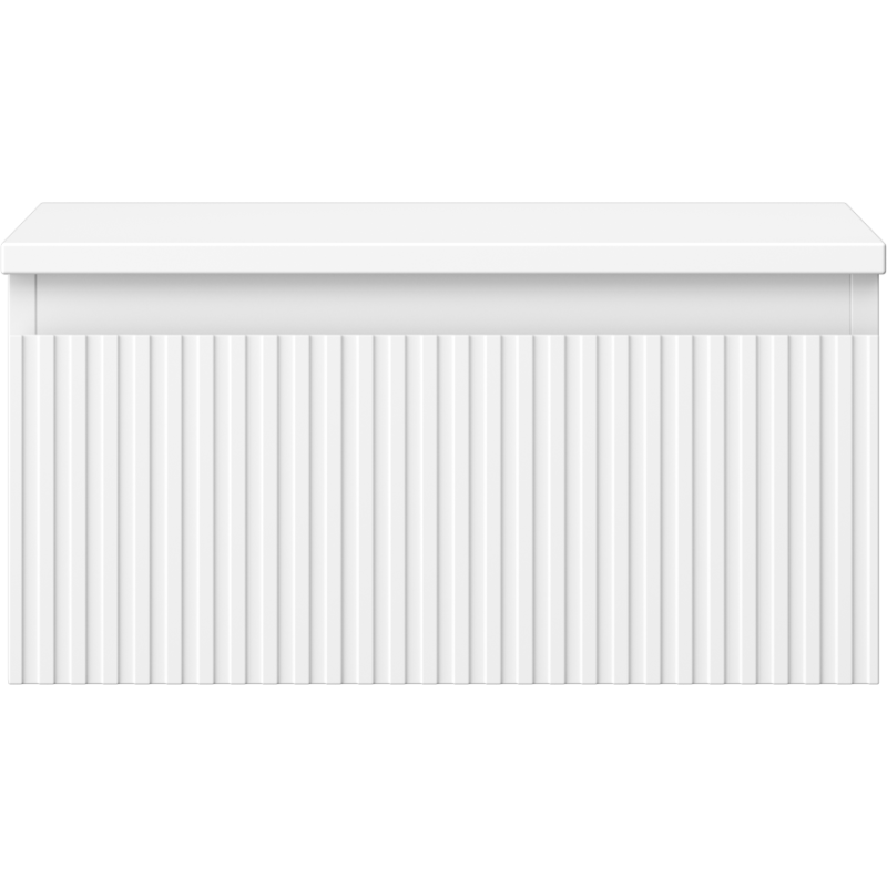 Mexen Rivel dulap baie sub chiuvetă 50 cm cu blat, 1 sertar, canelat, alb mat - 91A20-05023-1-BFC01