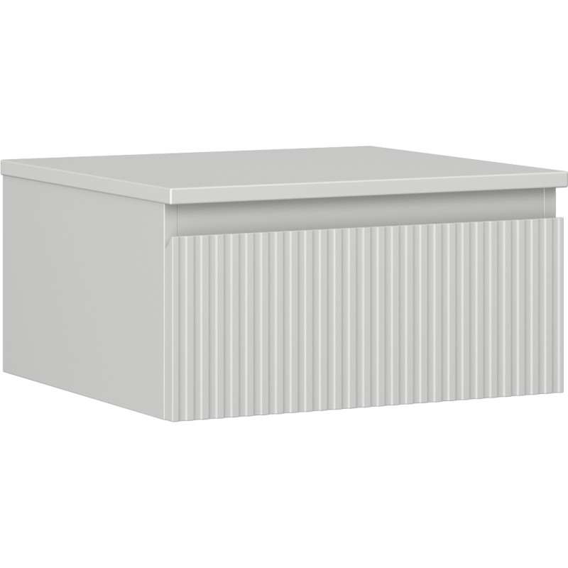 Mexen Rivel dulap baie sub lavoar 50 cm cu blat, 1 sertar, riflat, gri mat - 91A20-05023-1-BFC62