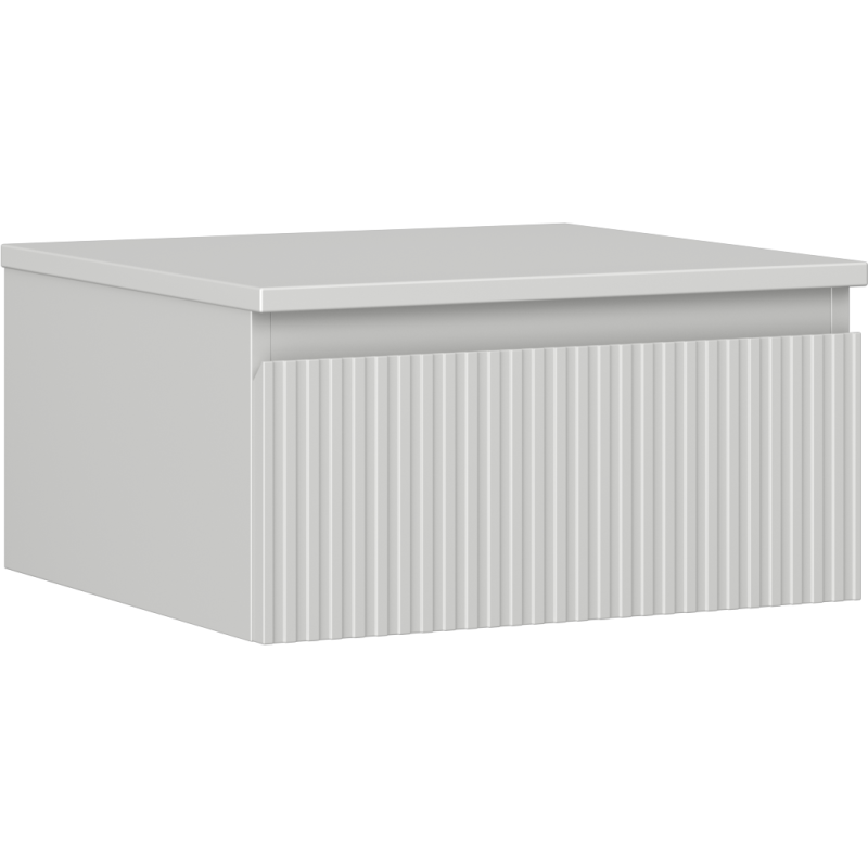 Mexen Rivel dulap pentru baie sub lavoar, 50 cm cu blat, 1 sertar, riflate, gri mat - 91A20-05023-1-BFC62