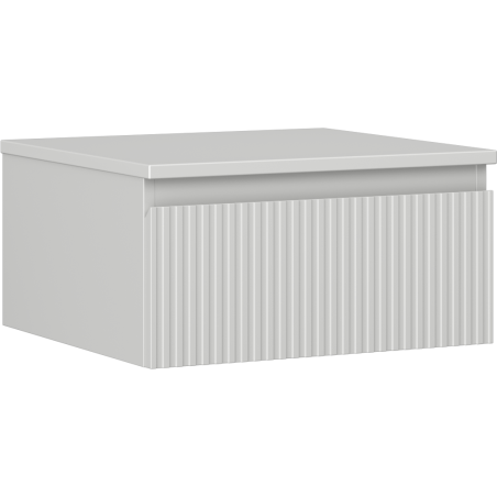 Mexen Rivel dulap pentru baie sub lavoar, 50 cm cu blat, 1 sertar, riflate, gri mat - 91A20-05023-1-BFC62
