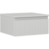 Mexen Rivel dulap pentru baie sub lavoar, 50 cm cu blat, 1 sertar, riflate, gri mat - 91A20-05023-1-BFC62