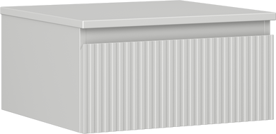 Mexen Rivel dulap pentru baie sub lavoar, 50 cm cu blat, 1 sertar, riflate, gri mat - 91A20-05023-1-BFC62