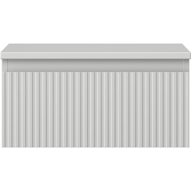 Mexen Rivel dulap de baie sub chiuvetă 50 cm cu blat, 1 sertar, riflat, gri mat - 91A20-05023-1-BFC62