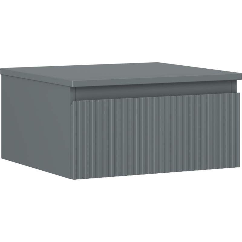 Mexen Rivel dulap de baie sub chiuvetă 50 cm cu blat, 1 sertar, canelat, grafit mat - 91A20-05023-1-BFC66