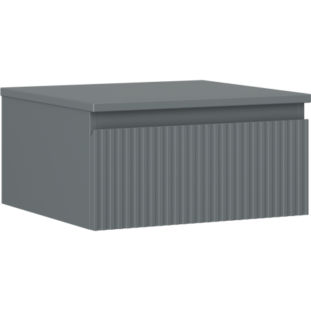 Mexen Rivel dulap baie sub chiuvetă 50 cm cu blat, 1 sertar, canelat, grafit mat - 91A20-05023-1-BFC66