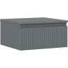 Mexen Rivel dulap de baie sub chiuvetă 50 cm cu blat, 1 sertar, canelat, grafit mat - 91A20-05023-1-BFC66