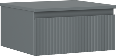 Mexen Rivel dulap de baie sub chiuvetă 50 cm cu blat, 1 sertar, canelat, grafit mat - 91A20-05023-1-BFC66