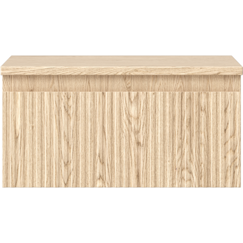 Mexen Rivel dulap baie pentru lavoar 50 cm cu blat, 1 sertar, cu riflaj, stejar - 91A20-05023-1-BFC81