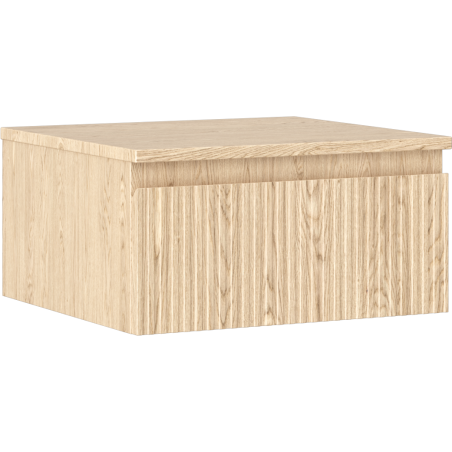 Mexen Rivel dulap baie pentru lavoar 50 cm cu blat, 1 sertar, cu riflaj, stejar - 91A20-05023-1-BFC81