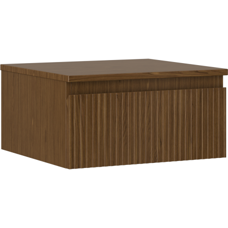 Mexen Rivel dulap de baie sub chiuvetă 50 cm cu blat, 1 sertar, canelat, nuc - 91A20-05023-1-BFC86