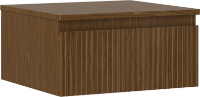 Mexen Rivel dulap de baie sub chiuvetă 50 cm cu blat, 1 sertar, canelat, nuc - 91A20-05023-1-BFC86