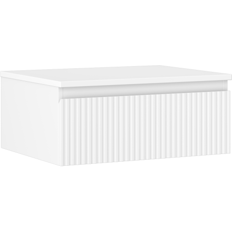 Mexen Rivel dulap baie sub chiuvetă 60 cm cu blat, 1 sertar, canelat, alb mat - 91A20-06023-1-BFC01