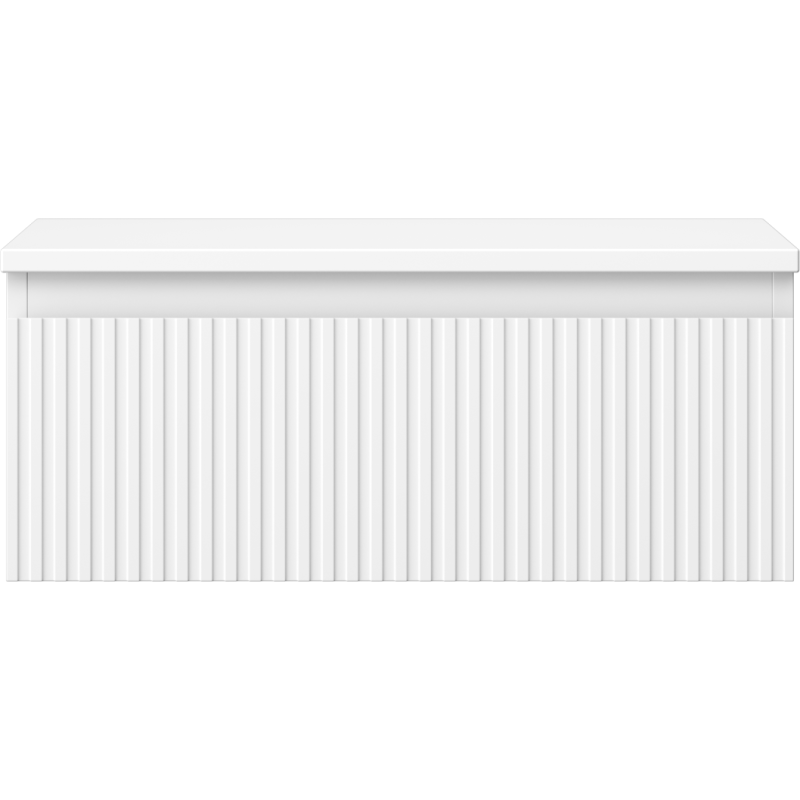 Mexen Rivel dulap baie sub lavoar 60 cm cu blat, 1 sertar, canelat, alb mat - 91A20-06023-1-BFC01