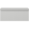 Dulap de baie Mexen Rivel tip mască pentru lavoar 60 cm cu blat, 1 sertar, canelat, gri mat - 91A20-06023-1-BFC62