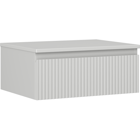 Dulap de baie Mexen Rivel tip mască pentru lavoar 60 cm cu blat, 1 sertar, canelat, gri mat - 91A20-06023-1-BFC62