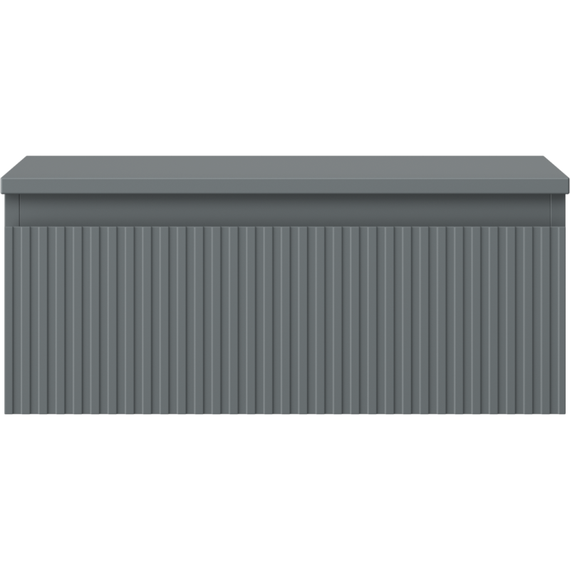 Mexen Rivel dulap de baie sub chiuvetă 60 cm cu blat, 1 sertar, canelat, grafit mat - 91A20-06023-1-BFC66