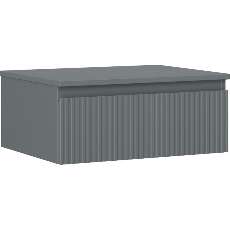 Mexen Rivel dulap baie sub chiuvetă 60 cm cu blat, 1 sertar, canelat, grafit mat - 91A20-06023-1-BFC66
