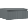 Mexen Rivel dulap de baie sub chiuvetă 60 cm cu blat, 1 sertar, canelat, grafit mat - 91A20-06023-1-BFC66