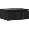 Mexen Rivel dulap baie sub lavoar de 60 cm cu blat, 1 sertar, striat, negru mat - 91A20-06023-1-BFC71